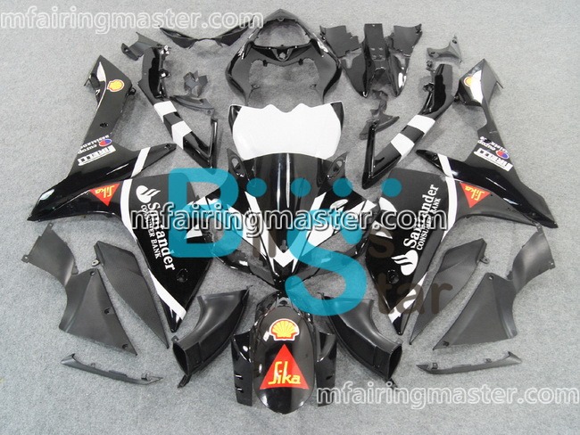 (image for) Fit for Yamaha YZF 1000 R1 2007 2008 fairing kit injection molding Santander black white
