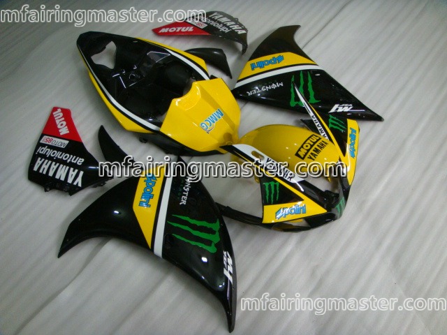 (image for) Fit for Yamaha YZF 1000 R1 2009 2010 2011 2012 fairing kit injection molding Monster yellow black