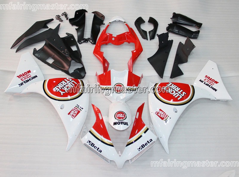 (image for) Fit for Yamaha YZF 1000 R1 2013 2014 fairing kit injection molding Lucky strike red white
