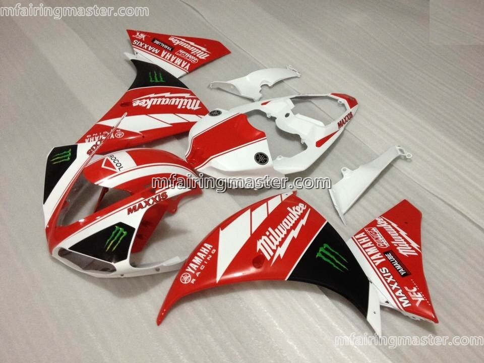 (image for) Fit for Yamaha YZF 1000 R1 2013 2014 fairing kit injection molding Monster red white