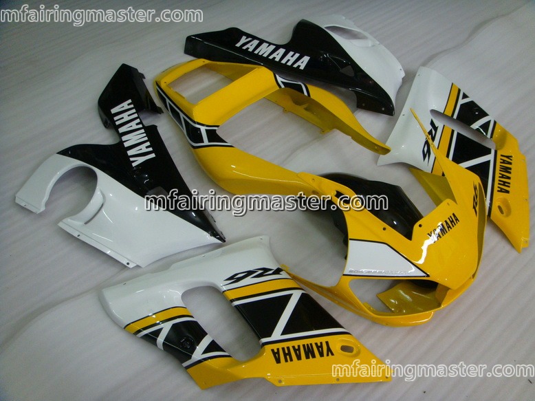 (image for) Fit for Yamaha YZF 600 R6 1998 1999 2000 2001 2002 fairing kit injection molding Yellow white black