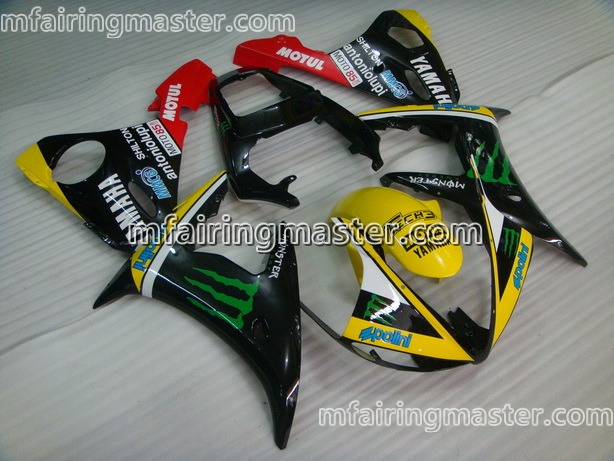 (image for) Fit for Yamaha YZF 600 R6 2003 2004 2005 fairing kit injection molding Monster black yellow