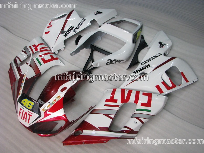 (image for) Fit for Yamaha YZF 600 R6 2003 2004 2005 fairing kit injection molding Fiat 46 red white