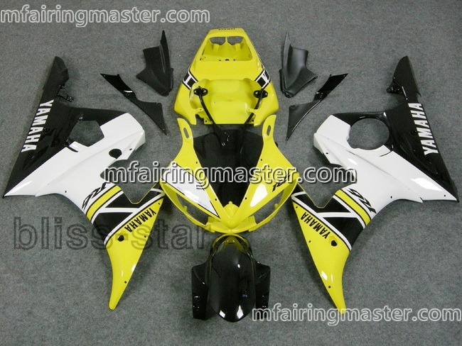 (image for) Fit for Yamaha YZF 600 R6 2003 2004 2005 fairing kit injection molding Yellow white black