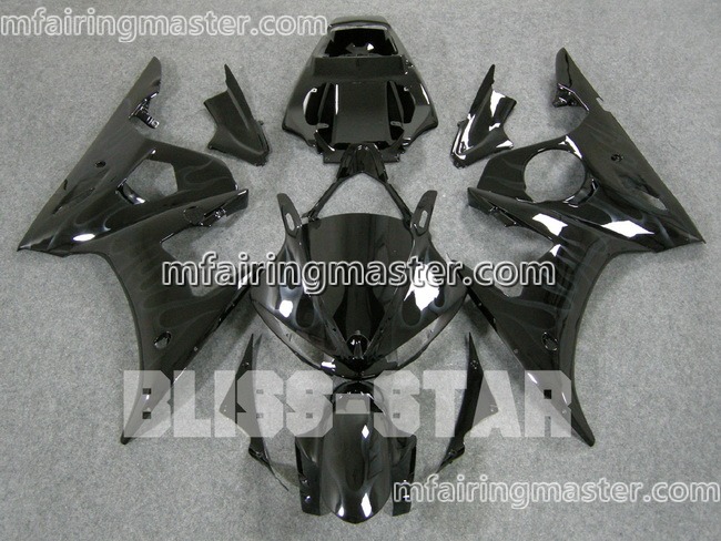 (image for) Fit for Yamaha YZF 600 R6 2003 2004 2005 fairing kit injection molding Black