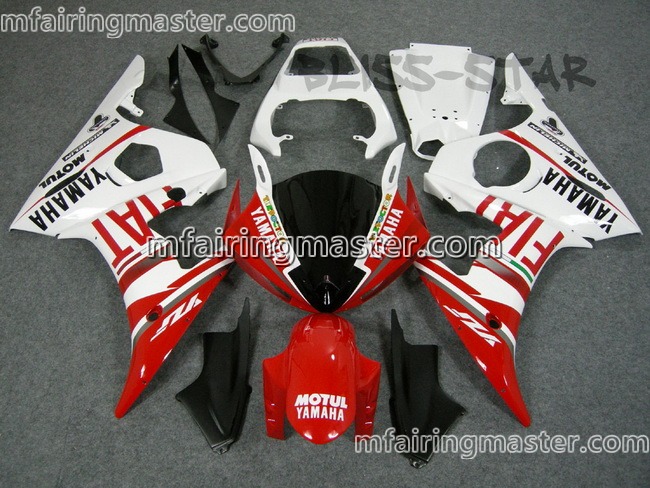 (image for) Fit for Yamaha YZF 600 R6 2003 2004 2005 fairing kit injection molding Fiat red white