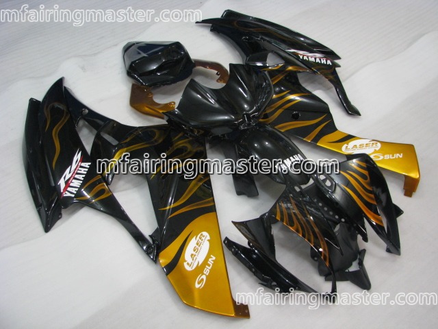 (image for) Fit for Yamaha YZF 600 R6 2006 2007 fairing kit injection molding Golden flame black