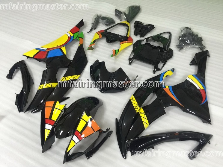 (image for) Fit for Yamaha YZF 600 R6 2008 2009 2010 2011 2012 2013 2014 2015 2016 fairing kit injection molding Black