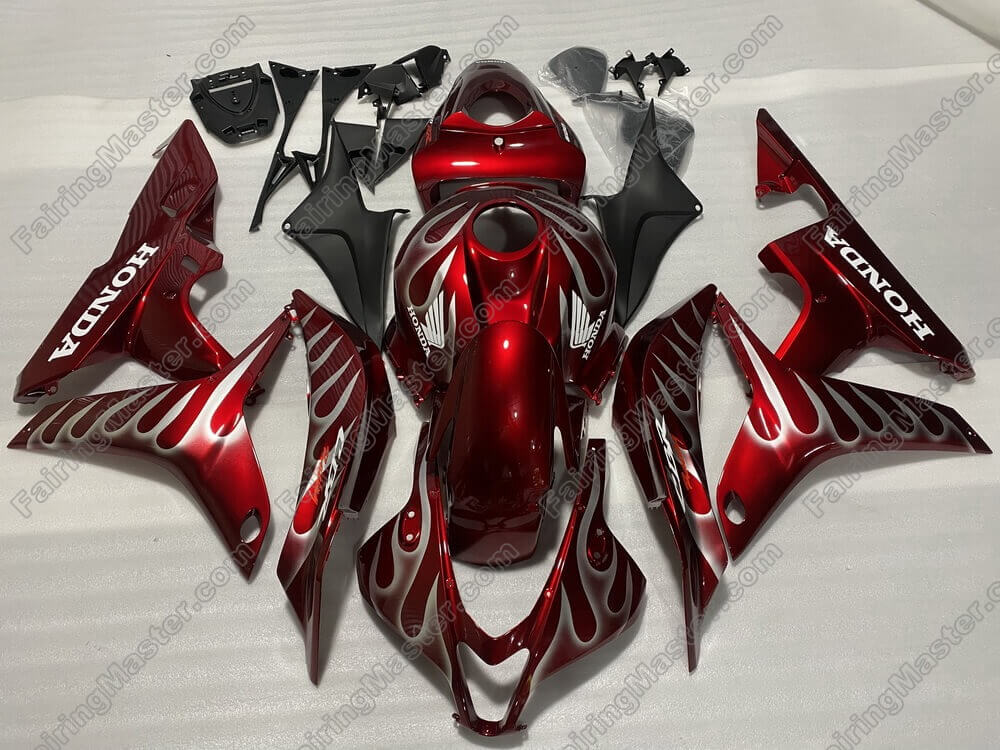 (image for) Injection molding fairing kits fit for honda CBR600RR F5 2007 2008 flames candy red 294