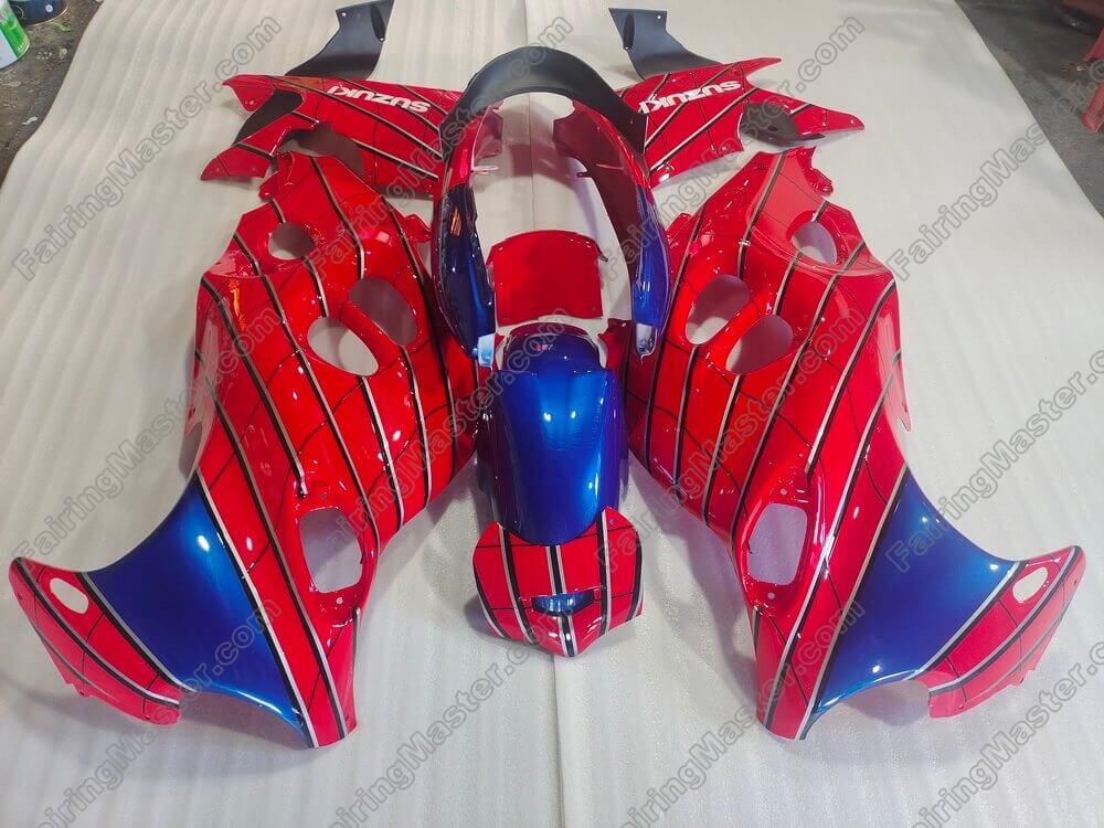 (image for) Fit for Suzuki GSXF 600 750 Katana 2005 2006 fairing kit red blue spider 144