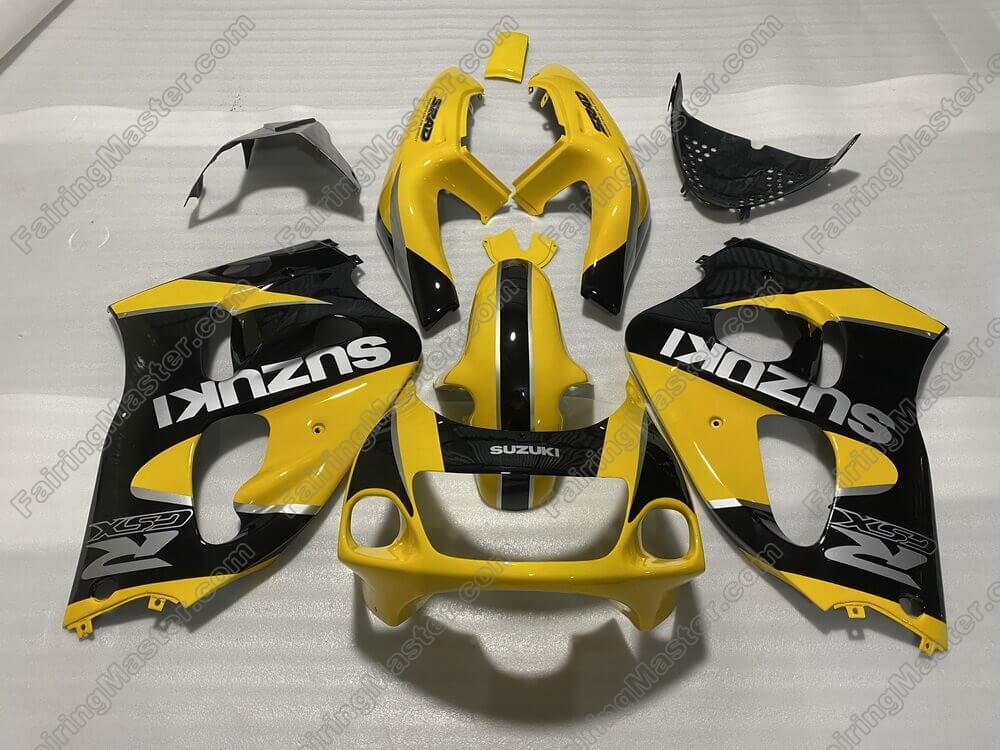 (image for) Handcrafted compression molding fairing kits fit for Suzuki GSXR 600 750 1996 - 2000 yellow black 167