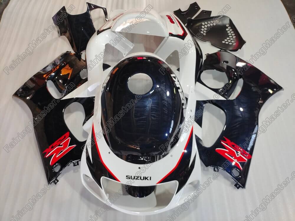 (image for) Handcrafted compression molding fairing kits fit for Suzuki GSXR 600 750 1996 - 2000 white black 168