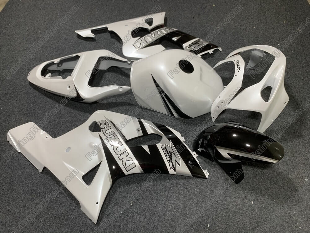 (image for) Injection molding fairing kits fit for Suzuki GSXR 600 750 k1 2001 2002 2003 white silver black 265