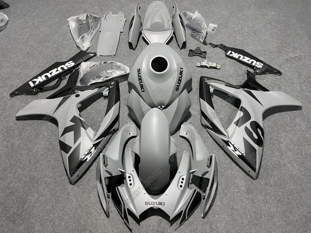 (image for) Injection molding fairing kits fit for Suzuki GSXR 600 750 K6 2006 2007 silver grey black 348