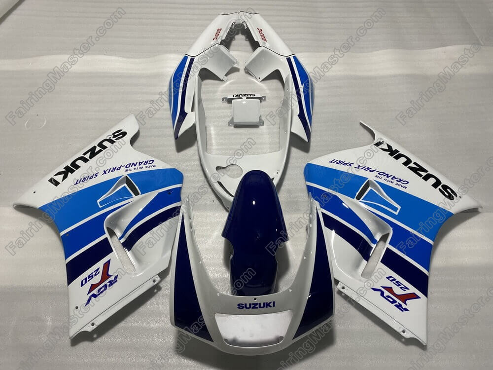 (image for) Handcrafted compression molding fairing kits fit for Suzuki RGV250 VJ22 1990 - 1995 white blue black 109 - Click Image to Close