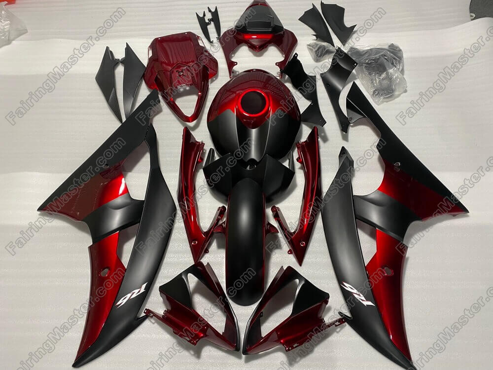 (image for) Injection molding fairing kits fit for Yamaha YZF 600 R6 2008 - 2016 candy red black 275