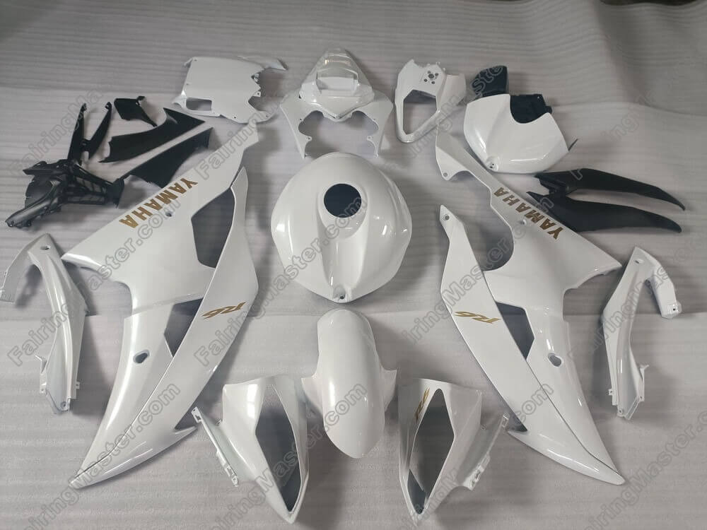 (image for) Injection molding fairing kits fit for Yamaha YZF 600 R6 2008 - 2016 white gold 276 - Click Image to Close