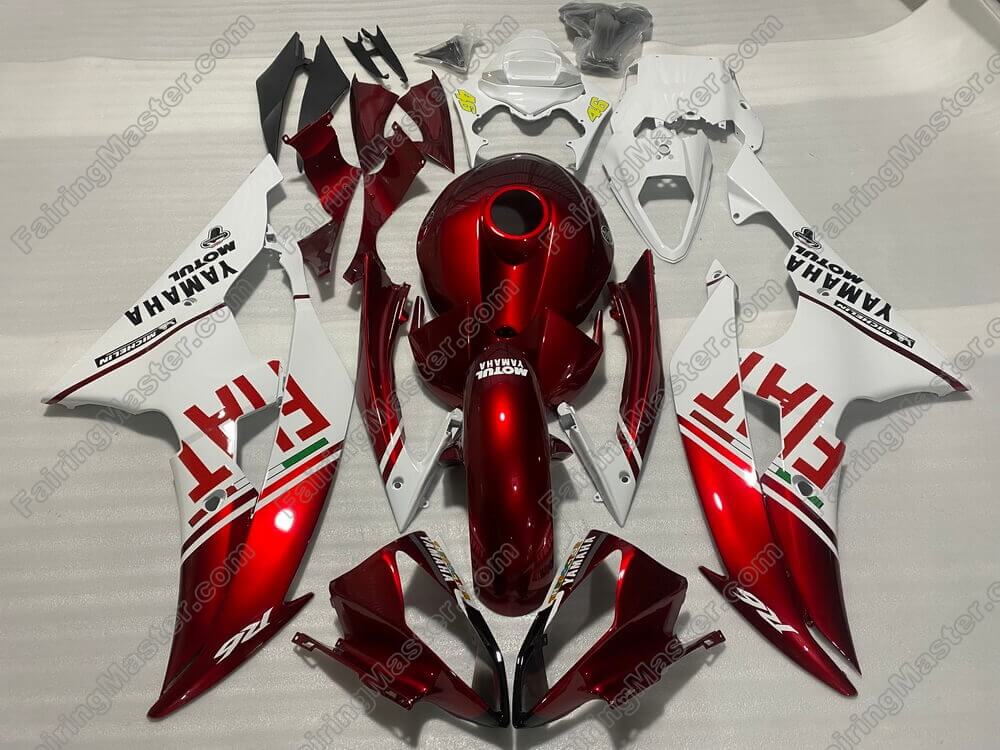 (image for) Injection molding fairing kits fit for Yamaha YZF 600 R6 2008 - 2016 candy red white 277