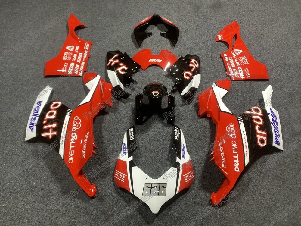 (image for) Fairing kit fit for Ducati Panigale V4 V4S 2018 2019 silver red black 128