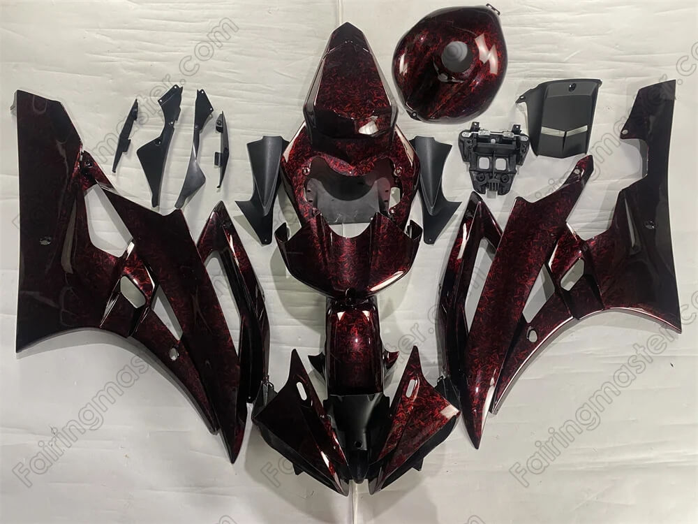 (image for) Injection molding fairing kits fit for Yamaha YZF 600 R6 2006 2007 forged carbon fiber look 254